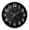 Часы 4040-1244B Часы настенные круг d=39см черный "Классика с узором" Рубин